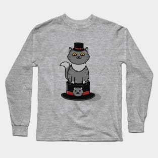 Cat In A Hat On A Kitty Cat Hat Long Sleeve T-Shirt